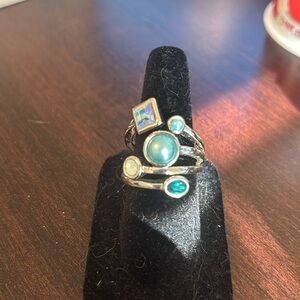Stunning Aquamarine Lia Sophia size 8 ring